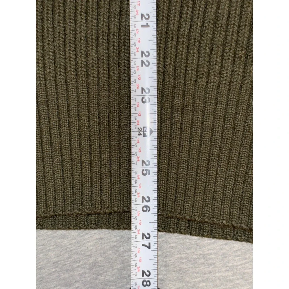 Vintage Military Wool Commando Sweater Mens Small Olive Green Workwear Gorp